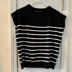 Striped Short Sleeve Sweater